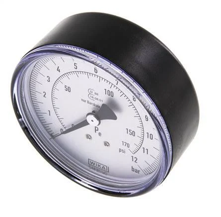 Pressure Gauge 80mm 0 - 12 Bar R 1/4"