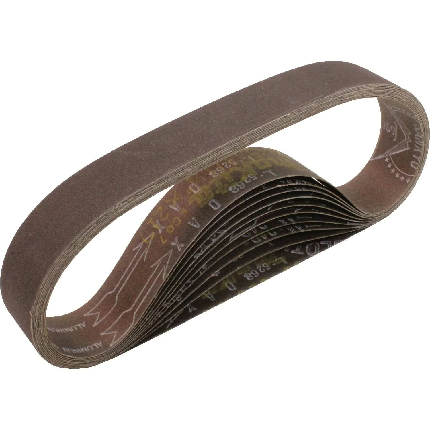 Makita 742305-9 1-1/8" x 21" Abrasive Belt, 120 Grit, 10/pk