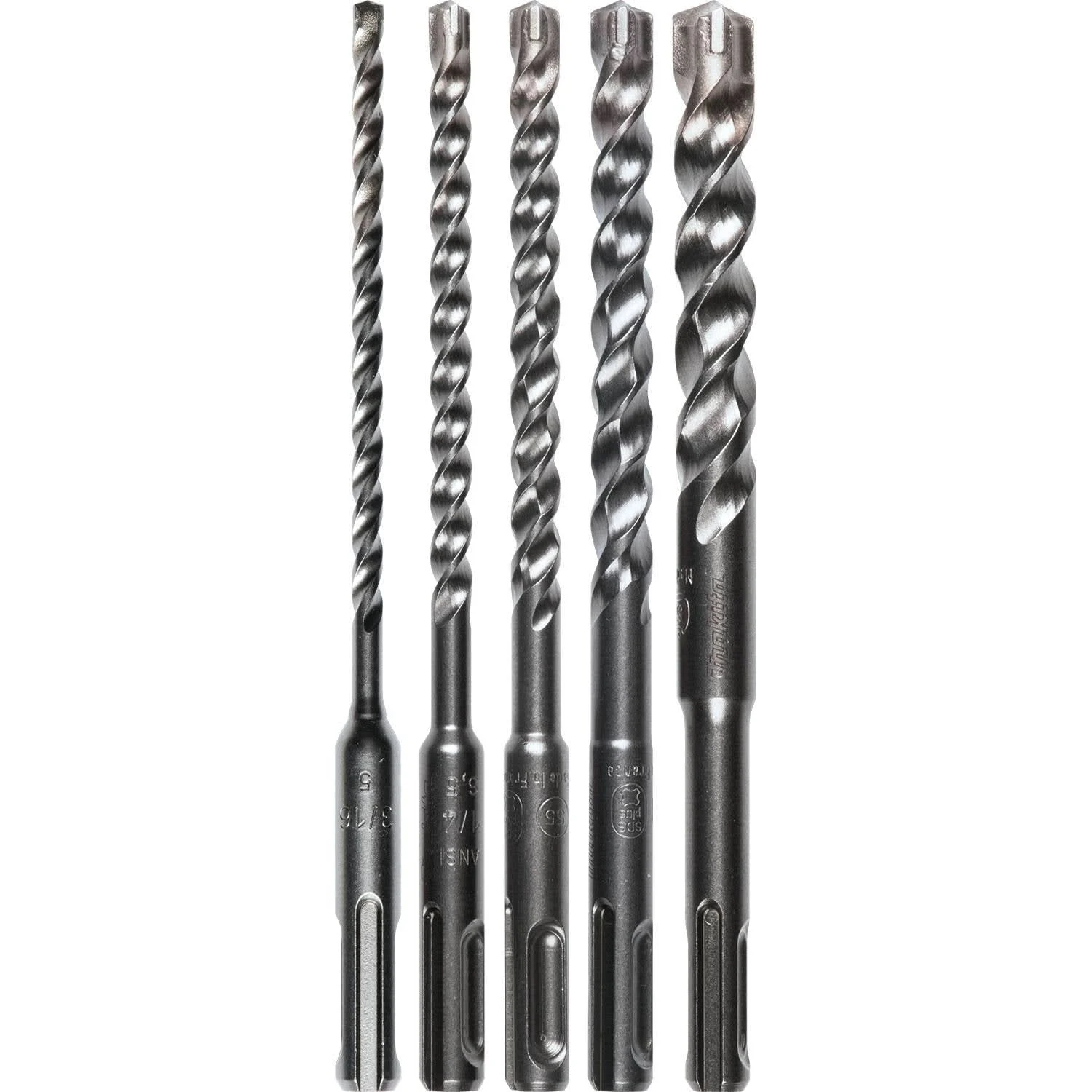 Makita B-61298 5 Pc. SDS-PLUS Bit Set, 3-Cutter