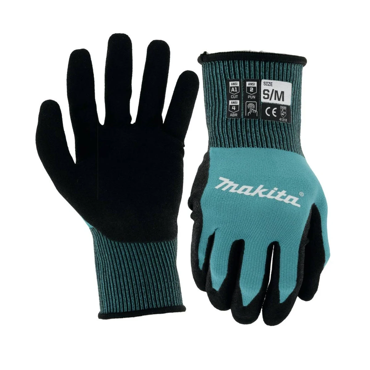 Makita FitKnit Cut Level 1 Nitrile Coated Dipped Gloves