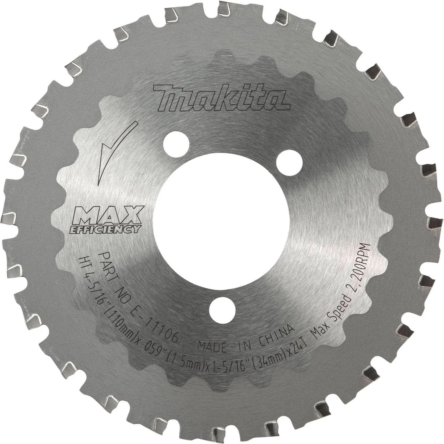 Makita E-11106 4-5/16" 24T Max Efficiency CERMET-Tipped Cutter Blade, Rebar and Steel Rods