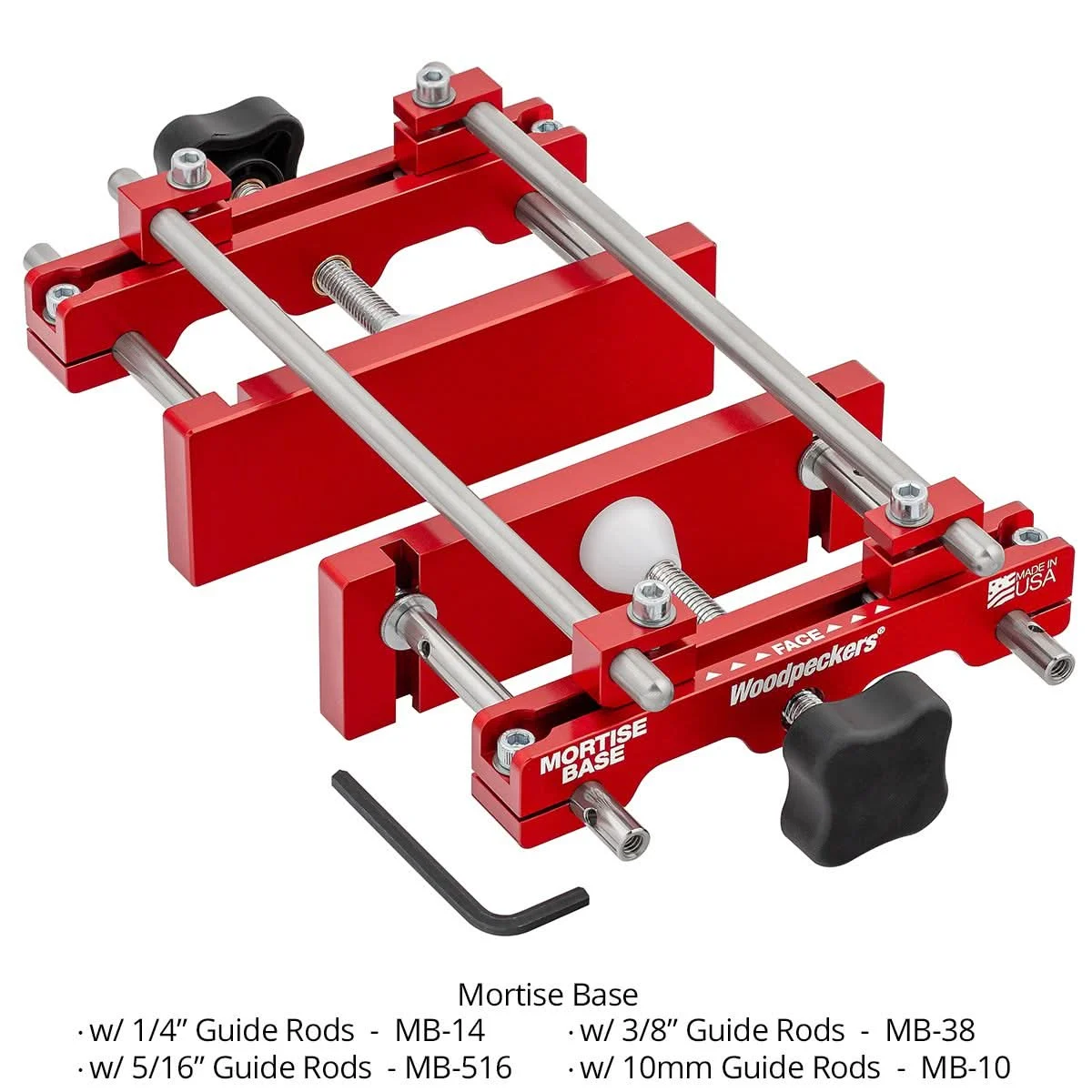 MB-516 Mortise Base w/ 5/16" Guide Rods
