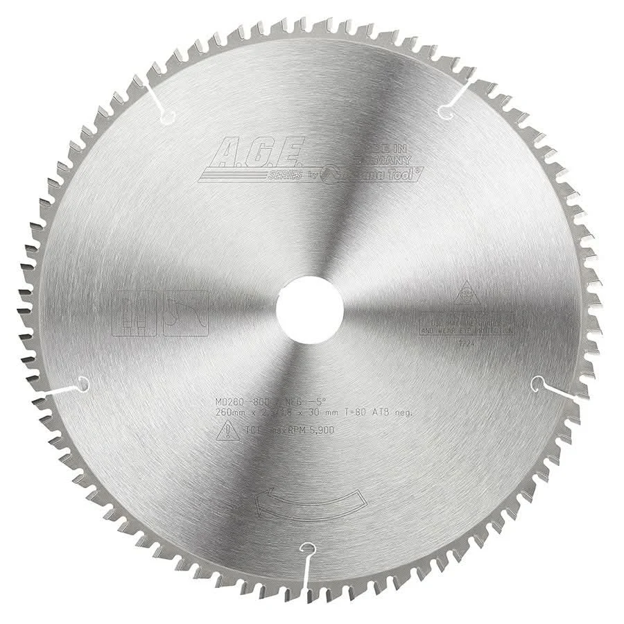 Amana MD260-800 Carbide Tipped 80-Tooth Soft Plastics Circular Saw for Festool Kapex KS 120
