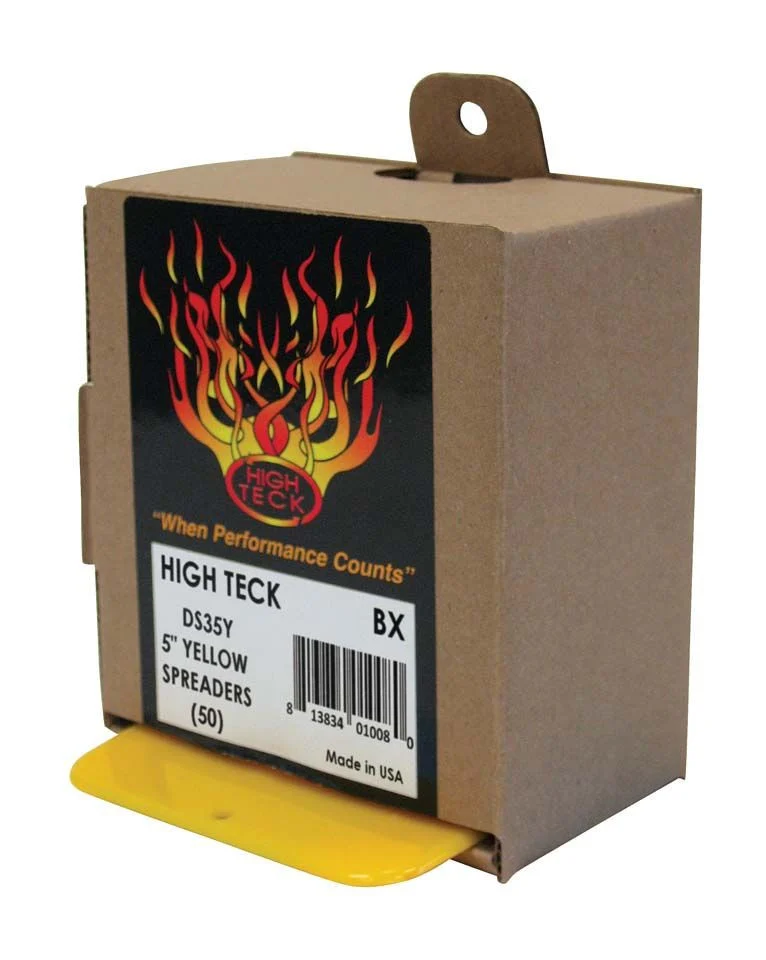 High Teck? DS35Y Spreader, 5 in W, Plastic, Yellow, Tapered Edge