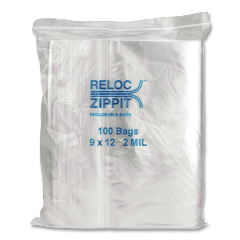 BagCo Zippit 9 in. x 12 in. 2 mil Resealable Bags - Clear (1000/Carton)