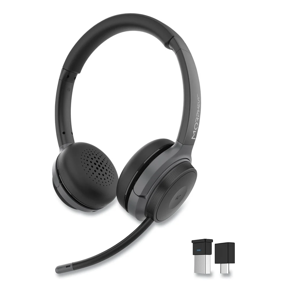 Morpheus 360 Advantage Wireless Stereo Headset with Detachable Boom Microphone
