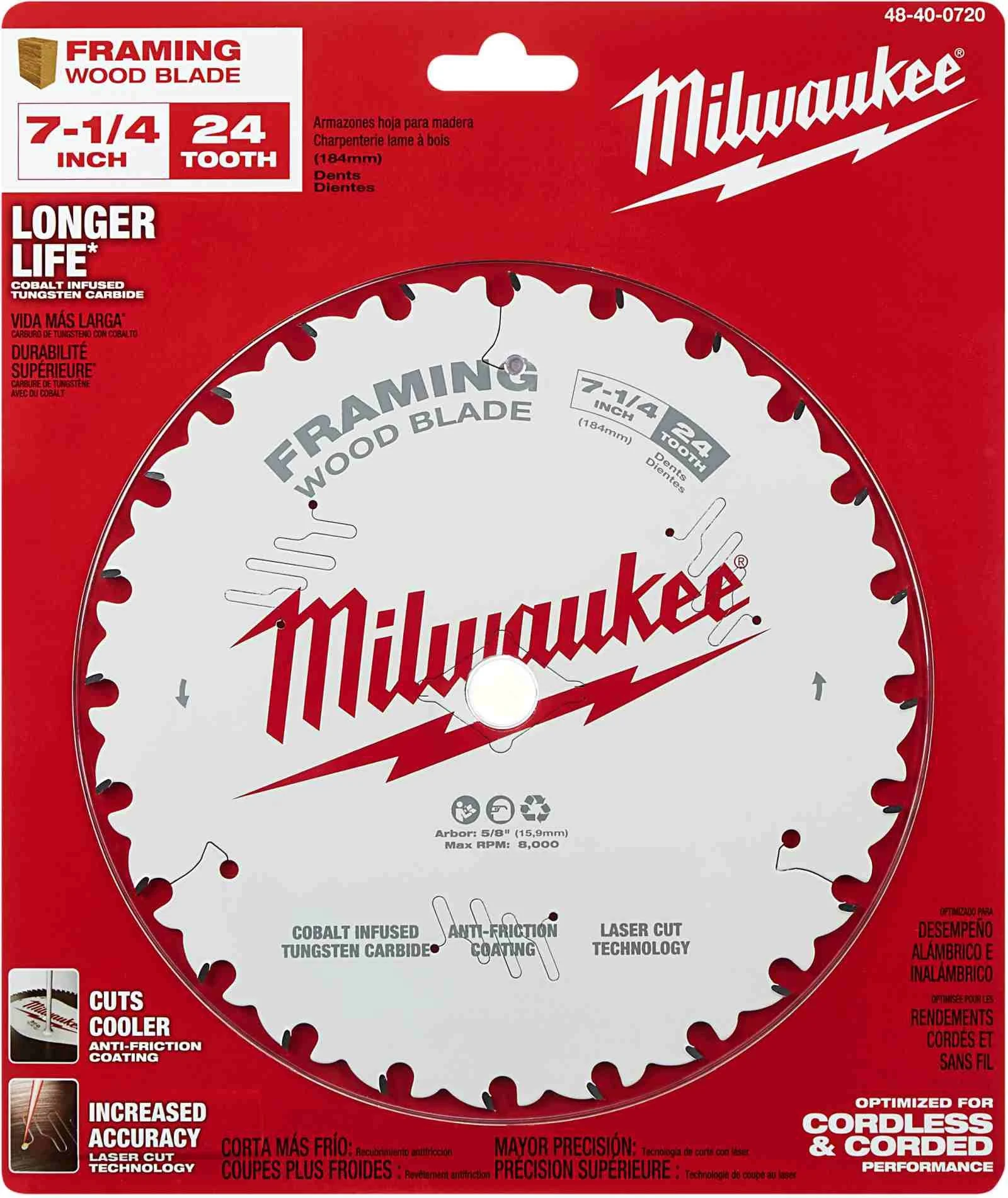 FREE SAMPLE - Milwaukee 7-1/4 in. 24-Tooth Framing Circular Saw Blade