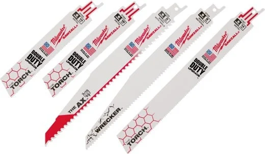 Milwaukee 5-Piece Demolition SAWZALL Recip Blade Set