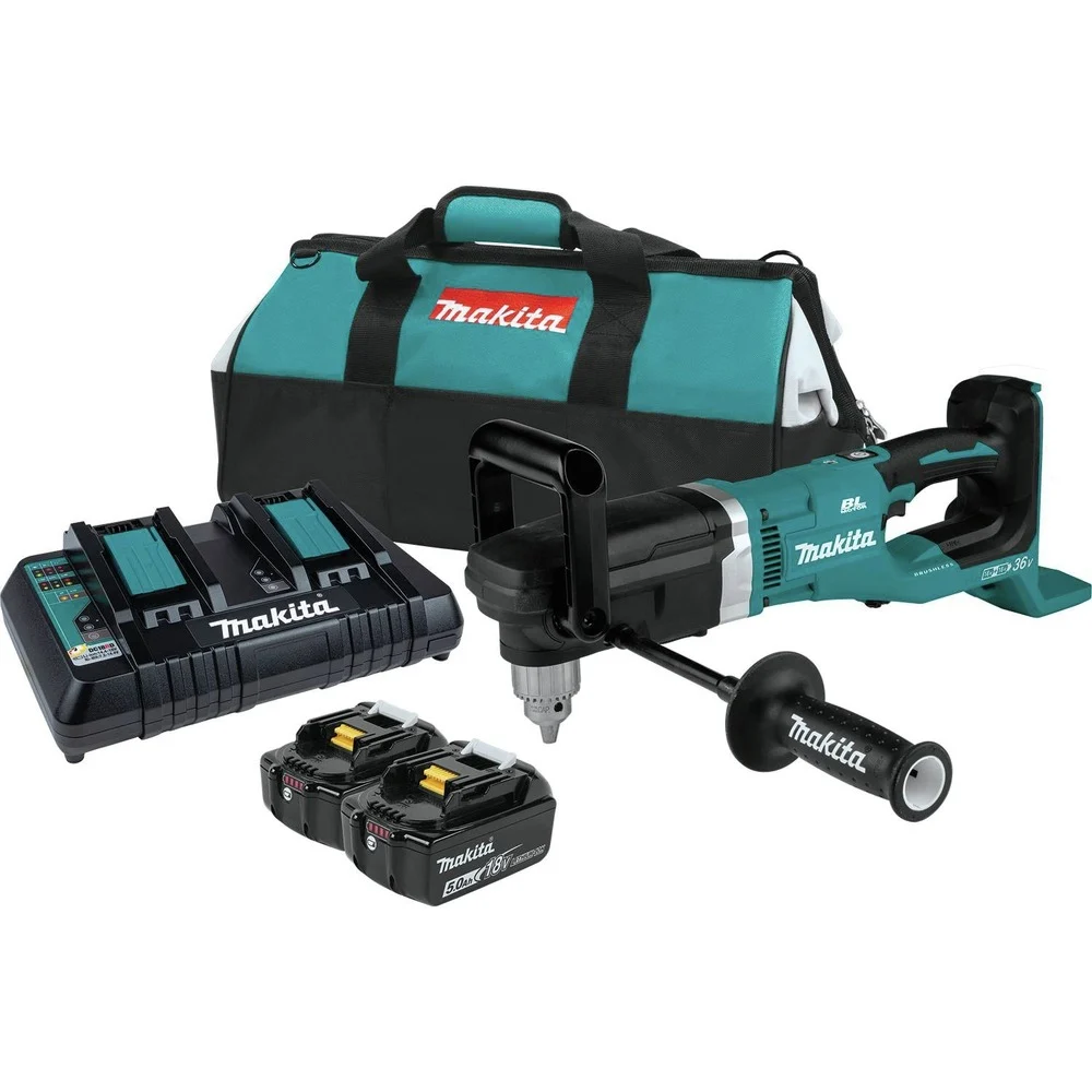 Factory Reconditioned Makita 36V (18V X2) LXT Brushless Lithium-Ion 1/2 in. Cordless Right Angle Drill Kit (5 Ah)