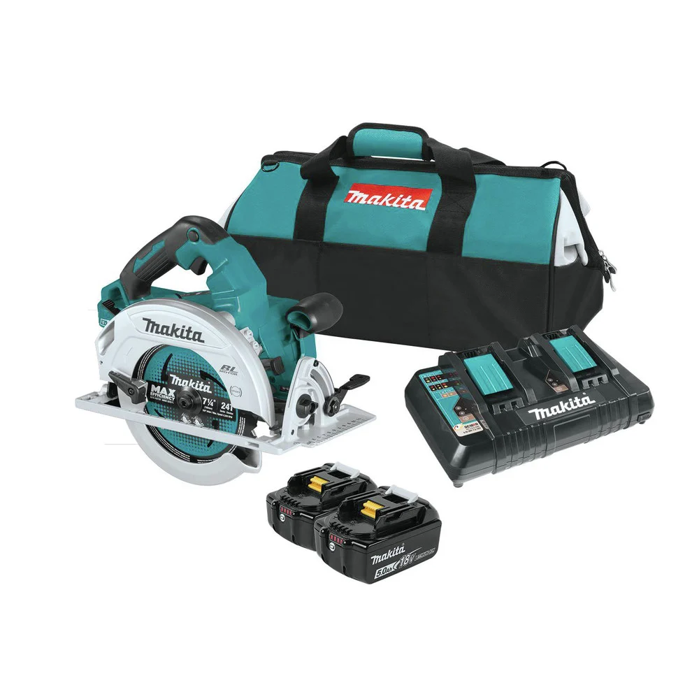 Factory Reconditioned Makita 18V X2 LXT Lithium-Ion (36V) 5 Ah Brushless Cordless 7-1/4 in. Circular Saw Kit