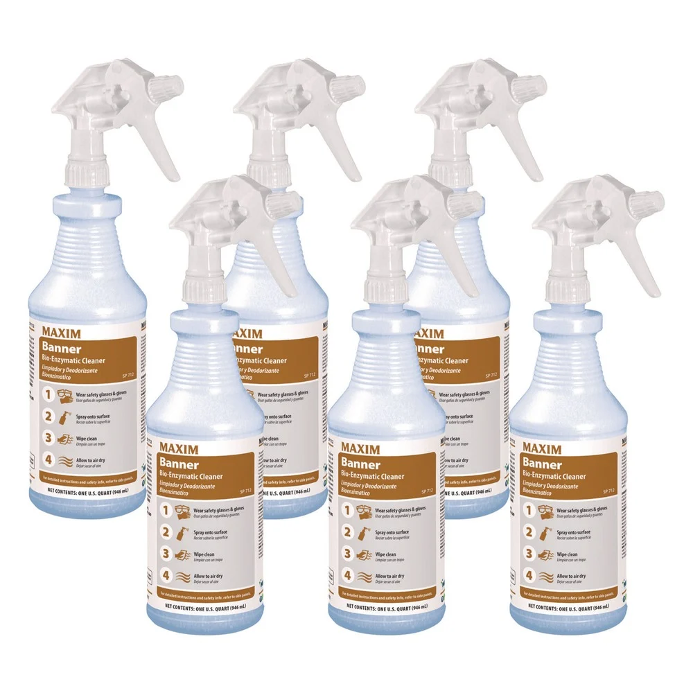 Maxim Banner 32 oz. Bottle Safe-to-Ship Bio-Enzymatic Cleaner - Fresh Scent (6/Carton)