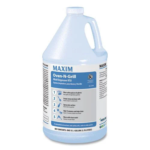 Maxim 1 Gallon Bottle Oven-N-Grill RTU Alkali Degreaser - Citrus Scent (4/Carton)