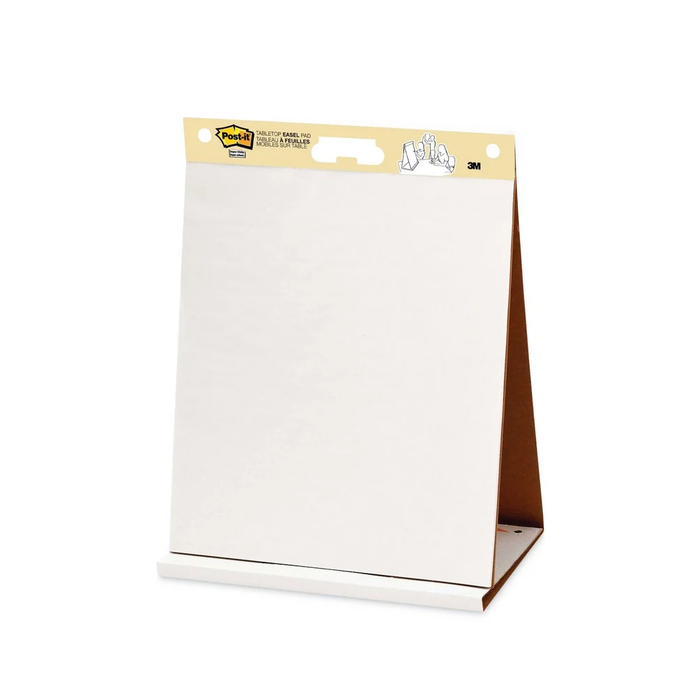 Post-it Easel Pads Super Sticky 20 in. x 23 in. Unruled Original Tabletop Easel Pad with Self-Stick Sheets - White (20-Sheets/Pad)