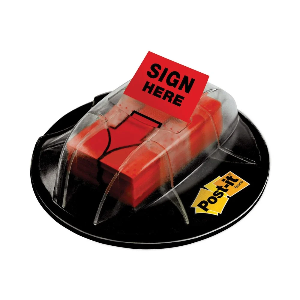 Post-it Flags Sign Here High Volume Flag Dispenser - Red (200/Pack)