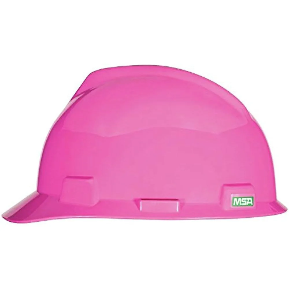 MSA V-Gard Slotted Cap with Staz-On Suspension - Hot Pink