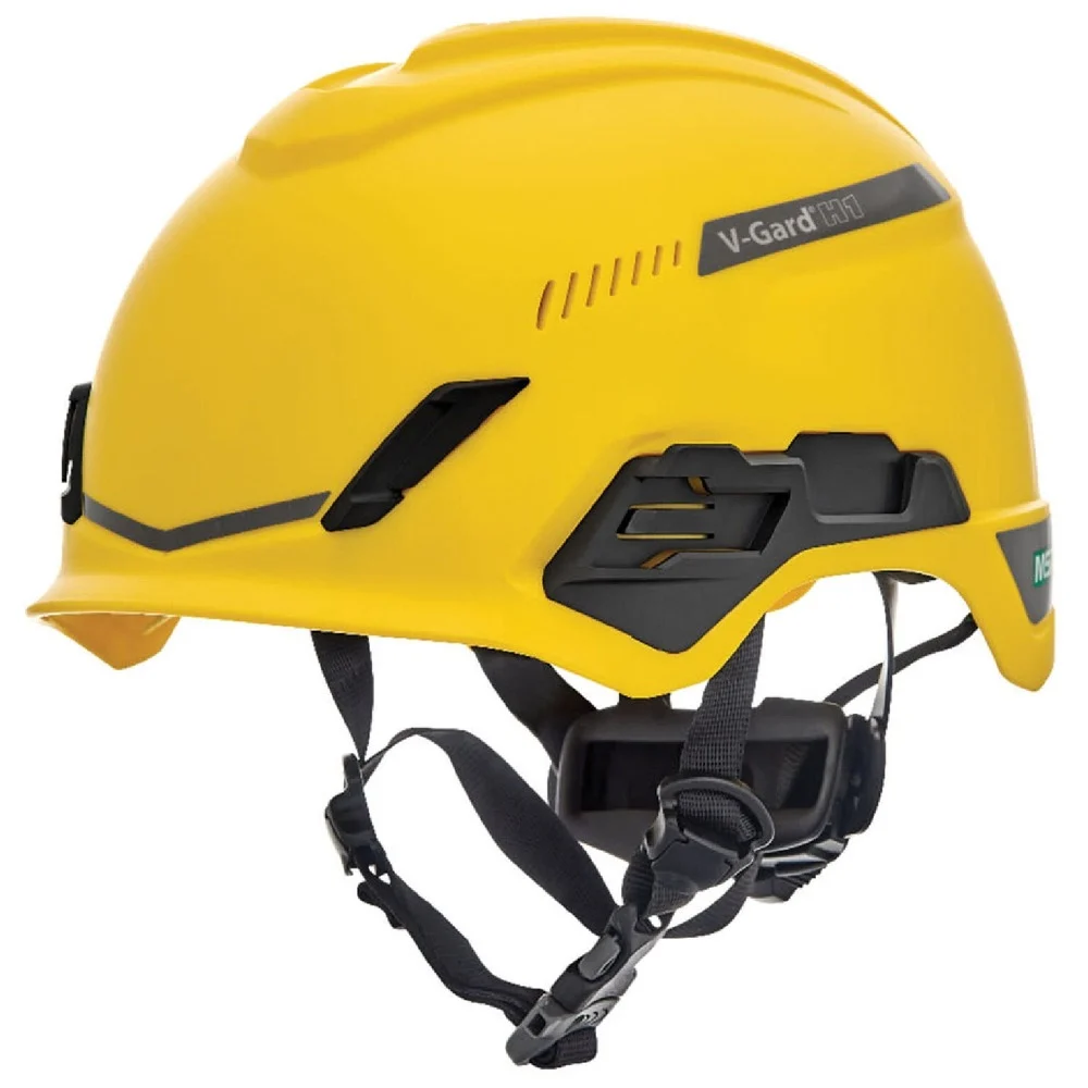 MSA V-Gard H1 Fas-Trac III Pivot Trivent ANSI EN12492 Safety Helmet -  Yellow