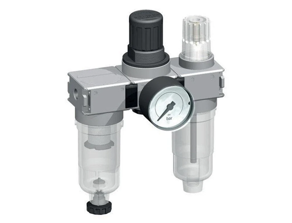 FRL 3-Part G1/4'' 750 l/min 0.2-6.0bar/3-87psi Auto (Closed Without Pressure) 40 mm Pressure Gauge Polycarbonate Multifix 0
