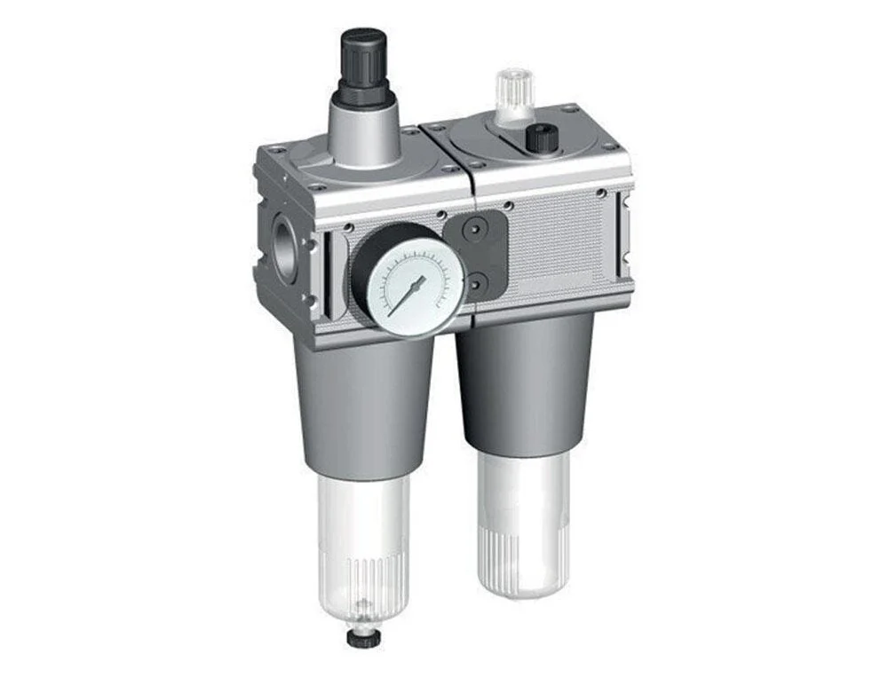 FRL 2-Part G1'' 13500 l/min 0.5-10.0bar/7-145psi Semi-Auto Polycarbonate Multifix 5