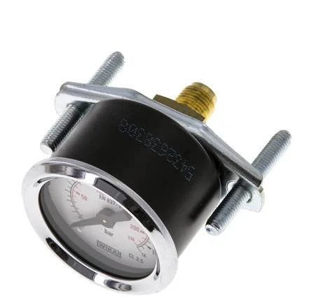 0..16 Bar (0..232 psi) Panel Mount Pressure Gauge Steel/Brass 40 mm Class 2.5 (Bracket)