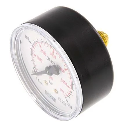 0..400 Bar (0..5802 psi) Pressure Gauge Rear Plastic/Brass 63 mm Class 2.5