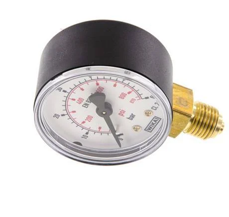 0..60 Bar (0..870 psi) Pressure Gauge Below Plastic/Brass 50 mm Class 2.5