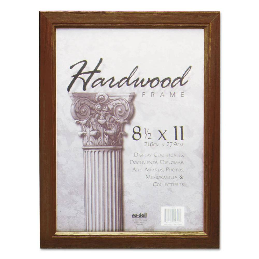 NuDell 8.5 in. x 11 in. Solid Oak Hardwood Frame - Walnut Finish