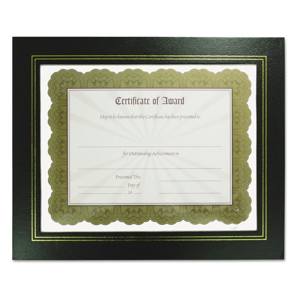 NuDell 8.5 in. x 11 in. Leatherette Document Frame - Black (2/Pack)