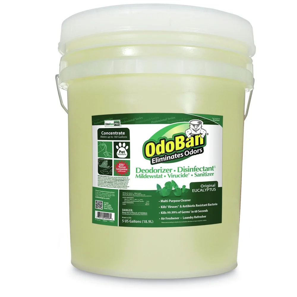 OdoBan CONCENTRATED ODOR ELIMINATOR AND DISINFECTANT, EUCALYPTUS, 5 GAL PAIL