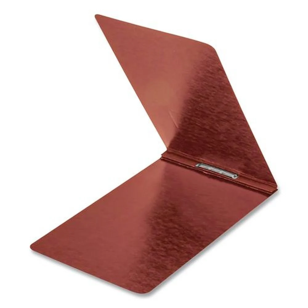 Oxford 8.5 in. x 11 in. 2 in. Capacity 2-Prong Metal Fastener Reinforced Top Hinge PressGuard Report Cover - Red