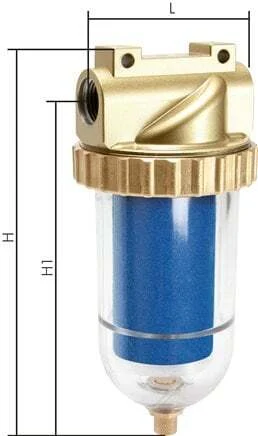 Microfilter 0.01microns G1/2'' 2000 l/min Manual Metal Standard 3