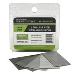 Grex P6/MP-STL 23-Gauge 304 Stainless Steel Pin Nail Multi Pack, 1-3/16" to 2", 3000 Pack
