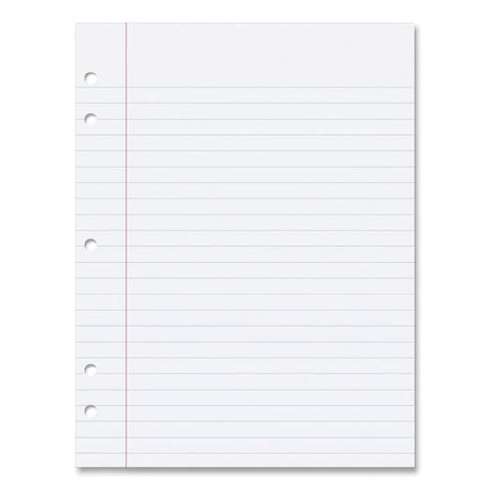 Pacon 8 in. x 10.5 in. 5-Hole Wide/Legal Rule Composition Paper (500/Pack)