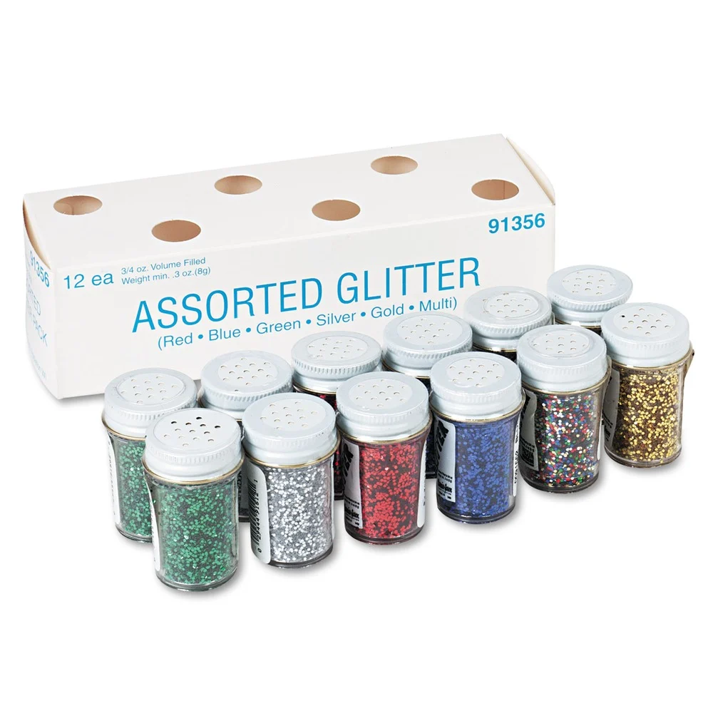 Pacon 0.04 Hexagon Crystals 0.75 oz. Shaker-Top Jar Spectra Glitter - Assorted