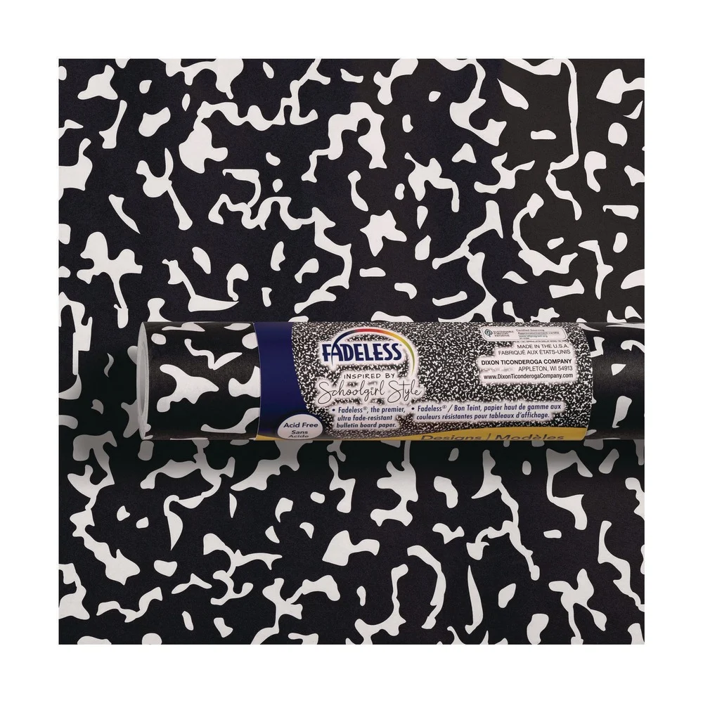 Pacon Fadeless Paper Roll 50 lb Weight 47.25-in x 50 ft White/Black