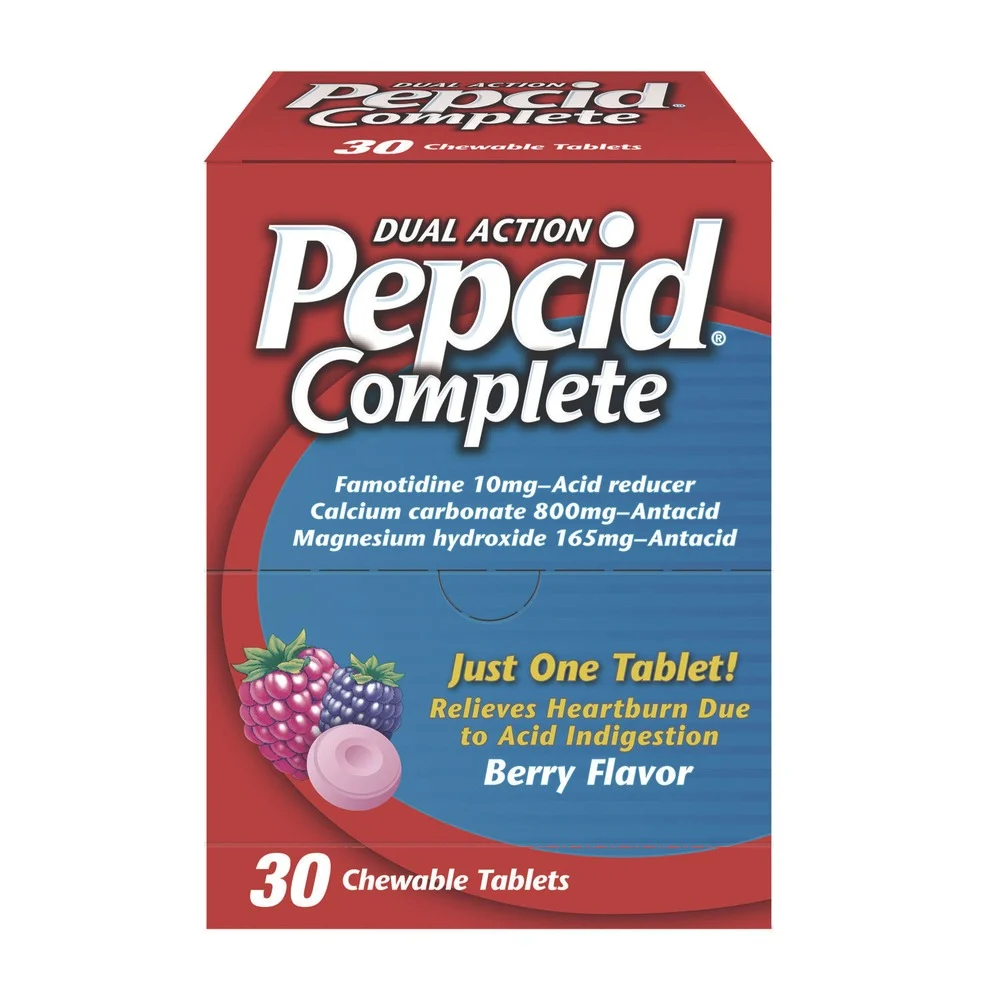 Pepcid Complete Dual-Action Antacid - Berry Flavor (30/Box)