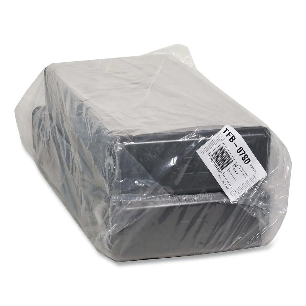 Pactiv Corp. 0TFB07S00000 5.63 in. x 14.16 in. x 0.67 in. No. 7S Foam Supermarket Tray - Black (250/Carton)