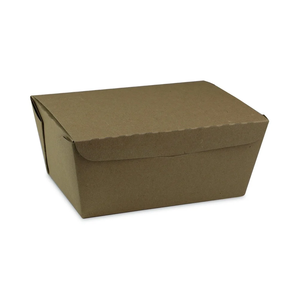 Pactiv Corp. EarthChoice OneBox 6.5 x 4.5 x 3.25 66 oz Paper Box - Kraft (160/Carton)