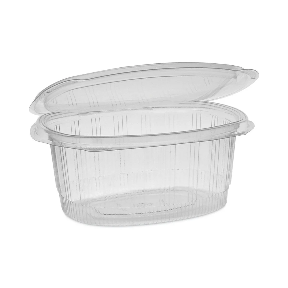 Pactiv Corp. EarthChoice 32 oz. Recycled PET Hinged Container - Clear (280/Carton)