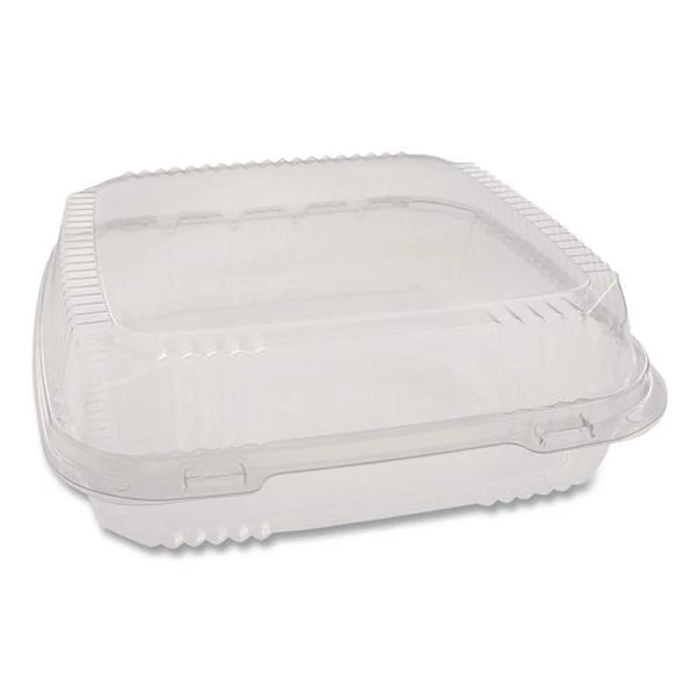 Pactiv Corp. Clearview Smartlock 9.22 in. x 8.88 in. x 2.91 in. Hinged Lid Containers - Clear (200/Carton)