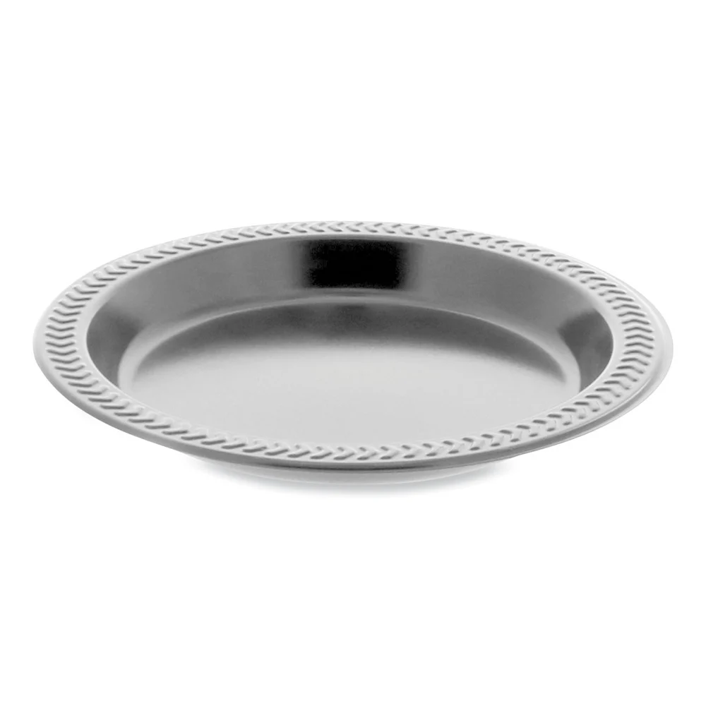 Pactiv Corp. YMI6E 6 in. Diameter Plate Meadoware Impact Plastic Dinnerware - Black