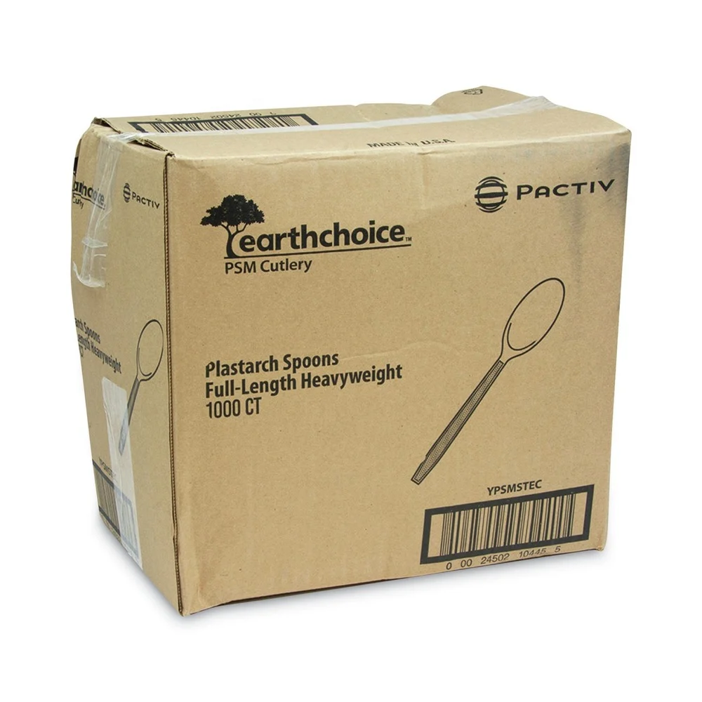 Pactiv Corp. YPSMSTEC 5.88 in. EarthChoice PSM Heavyweight Cutlery Spoon - Tan (1000/Carton)