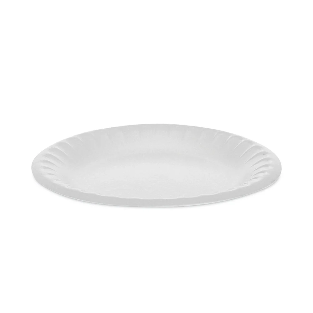 Pactiv Corp. YTH100060000 Unlaminated Foam 6 in. Plates - White (1000/Carton)