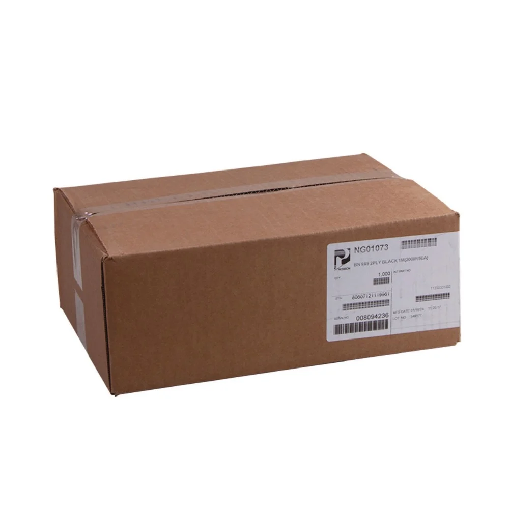 Paterson 9 in. x 9 in. 2-Ply Beverage Napkins - Black (1000/Carton)