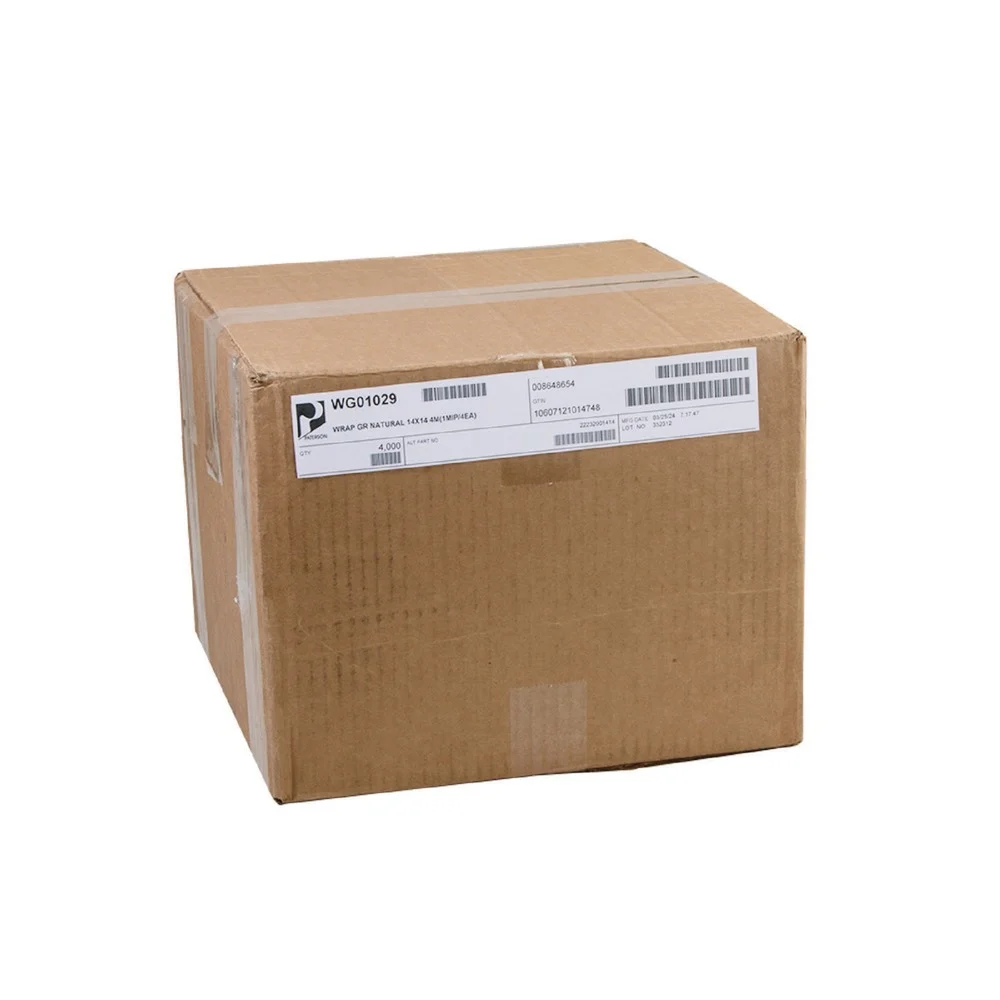 Paterson WG01029 14 in. x 14 in. Grease-Resistant Food Wrap - Natural (4000/Carton)