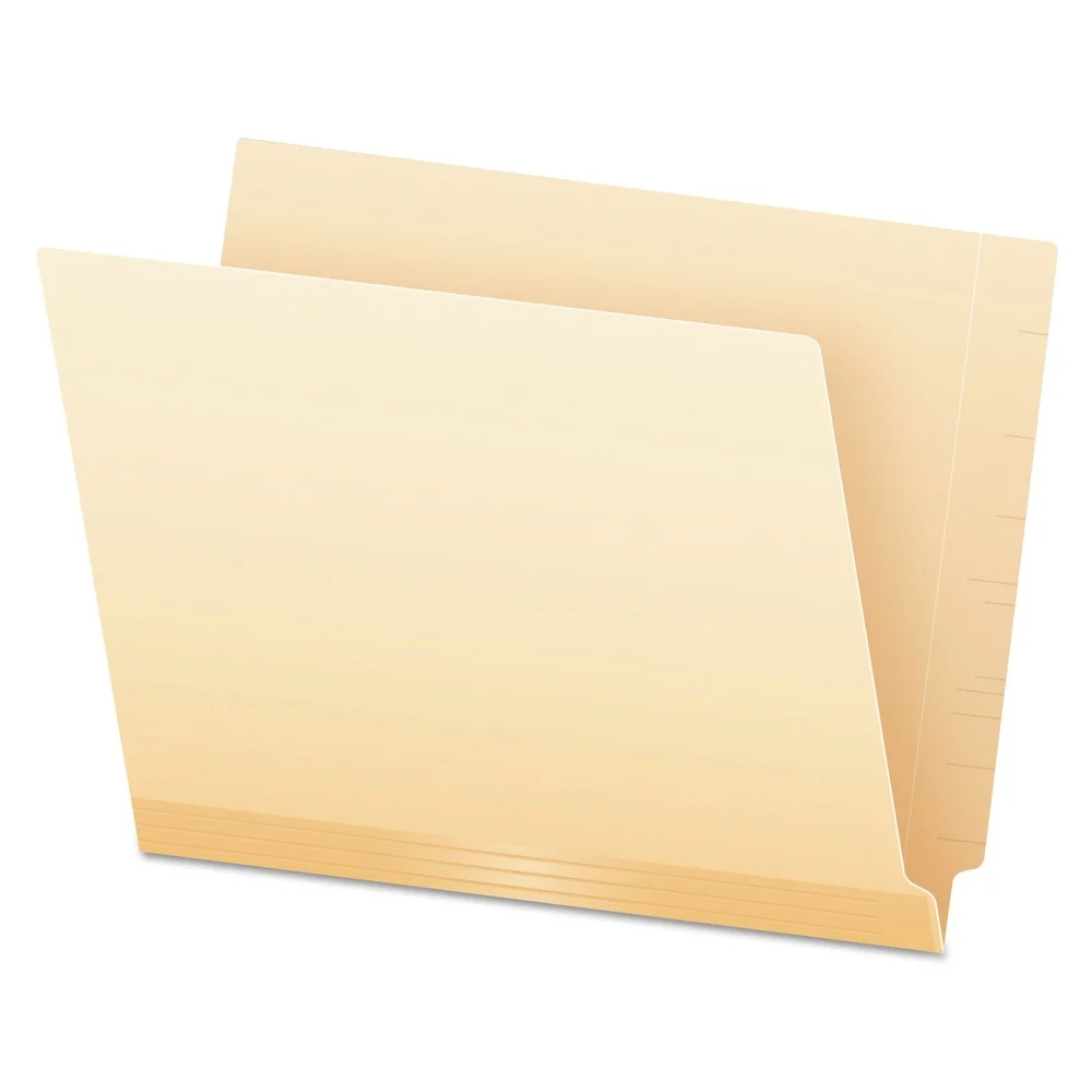 Pendaflex Straight Tabs Letter Size Laminated Spine Shelf File Folders - Manila (50/Box)