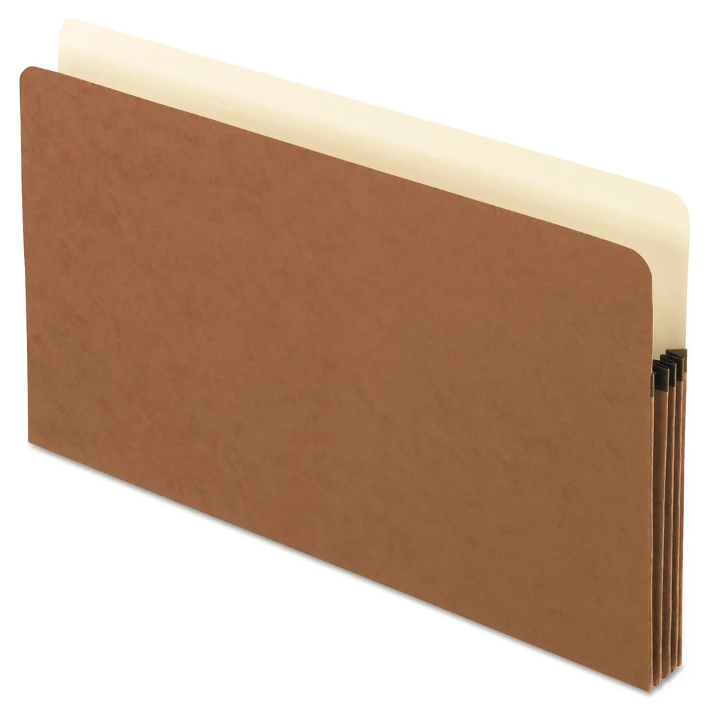 Pendaflex Smart Shield 3.5 in. Expansion Legal Size File Pocket - Red Fiber (10/Box)