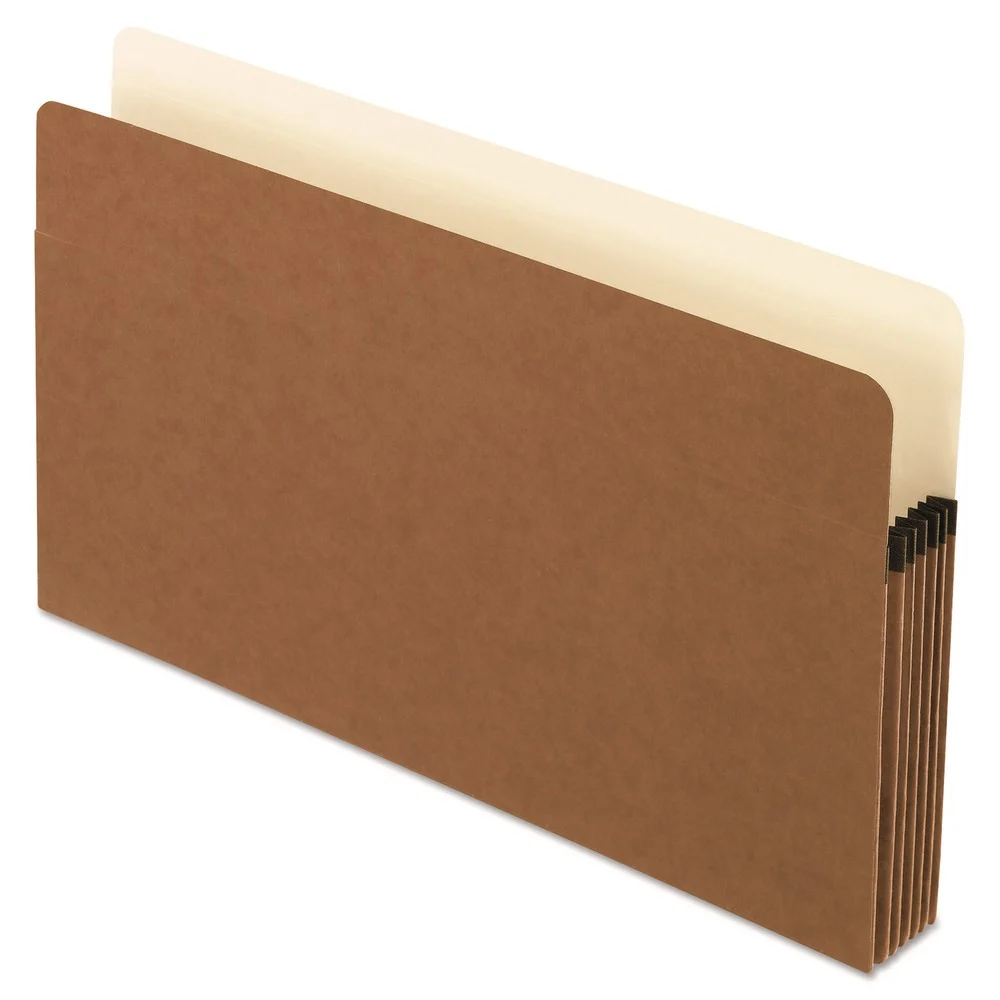 Pendaflex Smart Shield 5.25 in. Expansion Legal Size File Pocket - Red Fiber (10/Box)