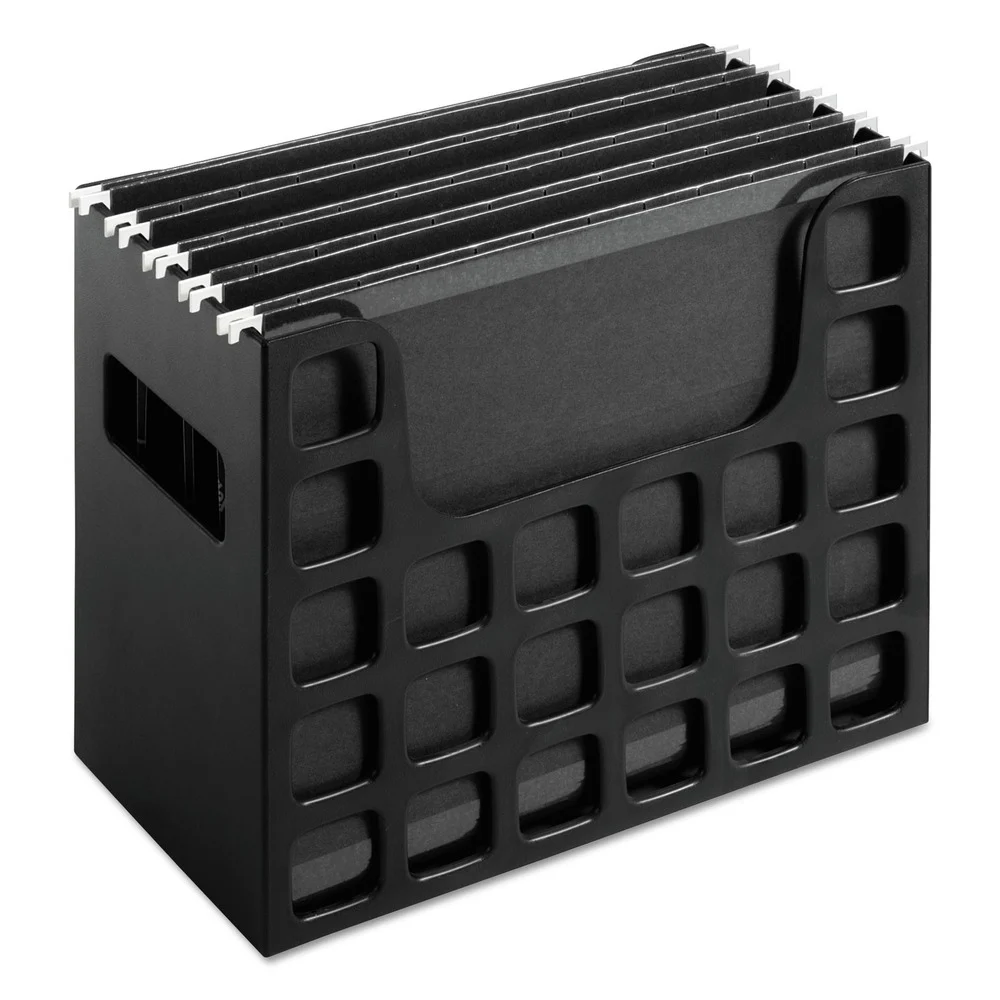 Pendaflex 6 in. Long Desktop File with Hanging Folders - Letter Size/Black