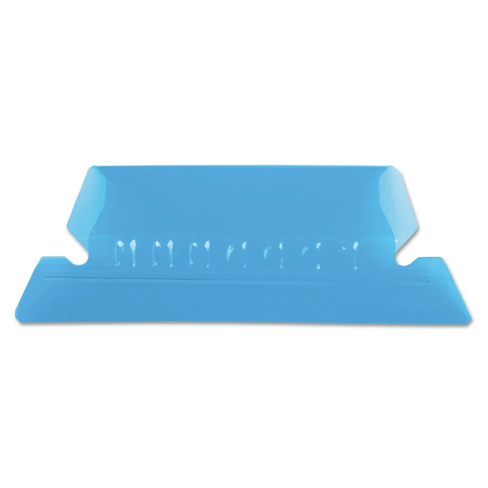 Pendaflex 2 in. Wide 1/5-Cut Transparent Colored Tabs for Hanging File Folders - Blue (25/Pack)