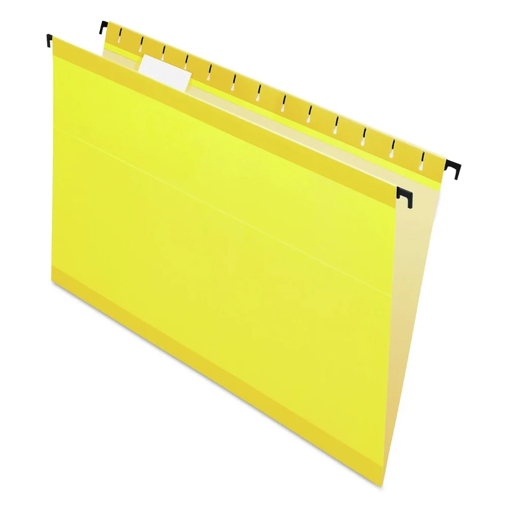 Pendaflex 1/5-Cut Tabs Legal Size SureHook Hanging Folders - Yellow (20/Box)